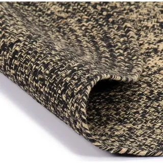 vidaXL Teppich Handgefertigt Jute Schwarz und Natur 90 cm - Schwarz