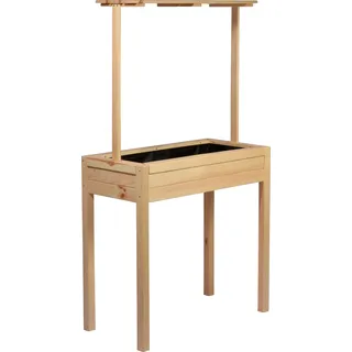 dobar Hochbeet »Florenz« mit erhöhter Ablage, FSC®-Kiefernholz, transparent imprägniert, beige