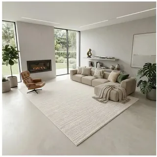 Sehrazat LIMA Kurzflorteppich 100 x 200 cm Beige