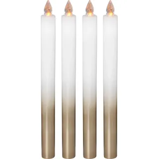 Näve Leuchten 4er-Set LED Dekoleuchte "KERZE" 4er-Set LED Dekoleuchte "KERZE" 4er-Set LED-Deko-Leuchte "KERZE" - Gold