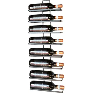 DanDiBo Weinregal 2er Set aus Metall in Schwarz Wandmontage 4-Wine , 28.5x41x8 cm , Weinregale