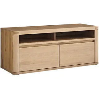 Voleo Lowboard , Alteiche , Holz, Holzwerkstoff , Eiche , massiv , 2 Schubladen , 134.4x56.8x50 cm , Typenauswahl, Beimöbel erhältlich, stehend , Wohnzimmer, TV Möbel, Lowboards, Lowboards stehend