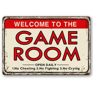 cweidp Videospielzimmer-Zubehör und Dekoration, Retro-Arcade-Blechschilder, Billard-Theater-Pulver, Raum-Wanddekoration, Heimspiel-Kunst, Poster, Gamer-Dekorationen, 20,3 x 30,5 cm
