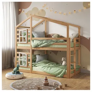 VitaliSpa Etagenbett Maja 90 x 200 cm Erle massiv beige