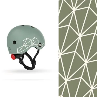 Scoot & Ride Unisex Jugend Graphics Scoot and Ride-Helm XS Lifestyle grüne Linien, Green Lines,