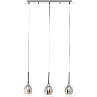 Brilliant Hadan 3-flg. E14 40 W  Durchmesser 3-flg. silberfarben