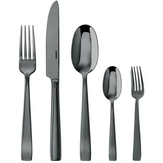 Sambonet Besteckset , Schwarz , Metall , 30-teilig , lebensmittelecht , Besteck, Besteck-Sets
