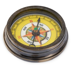 NKlaus Kompass aus Messing antik 5,5cm Taschenkompass Peilkompass Richtungsanzeiger 11655