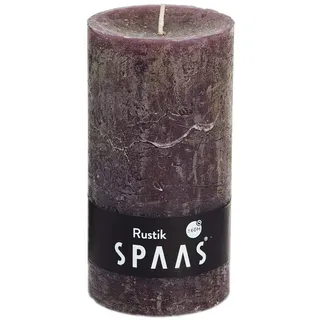 Spaas 8 Rustikale Stumpenkerzen ohne Duft, Paraffinwachs Warm Brown, D 70 mm x H 130 mm
