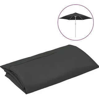 vidaXL Ersatzbezug für Sonnenschirm Anthrazit 300 cm - Grau