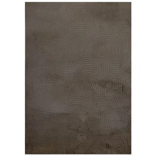 OBSESSION Teppich »Zen Sei 200« rechteckig 18 mm Höhe Uni Farben, modernes Design, weich, Hoch-Tief Effekt, grau