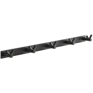 SOTECH Blackline CORA V Hakenleiste 450 mm mit 5 Haken | schwarz Wandgarderobe Garderobenleiste