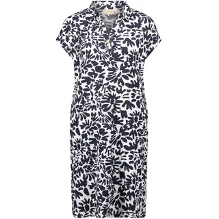 Bodykleid CARTOON "Casual-Kleid mit überschnittenen Ärmeln", Damen, Gr. 38, EURO, blau (weiß, blau), Obermaterial: 98% Polyester PES. 2% Elasthan EL., Kleider Bodykleid