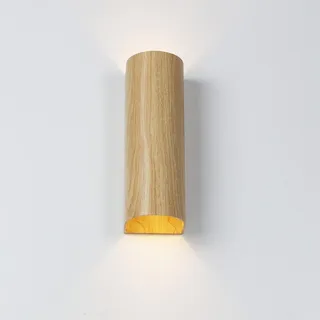 DUO Wandleuchte – Up- und Downlight, Metall in Holzoptik, 2 GU10-Fassungen, modernes Innendesign, Leuchtmittel nicht im Lieferumfang enthalten (147 Zeichen)