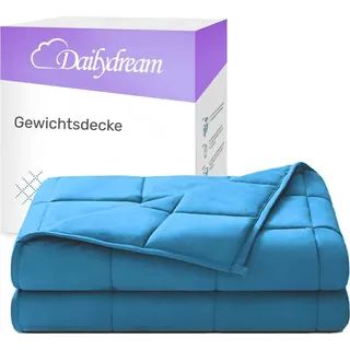 DAILYDREAM Gewichtsdecke für Erwachsene aus 100% Baumwolle, Edition "Blau" 4,5 KG / 135x200cm - Blau