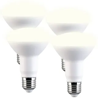 Luminea LED Lampen E27: 4er-Set LED-Reflektoren R80, E27 11 W (ersetzt 120 W) 1050 lm warmweiß (Glühbirne, Leuchtmittel Reflektor, Leuchte)