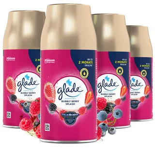 Glade Automatic Spray Nachfüller, Raumduft, Bubbly Berry Splash, 4er Pack (4x269 ml)
