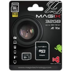 Magix MicroSD Speicherkarte 4K Series Klasse10 V30 + SD Adapter bis zu 100 MB/s (32GB) 4K_Variation