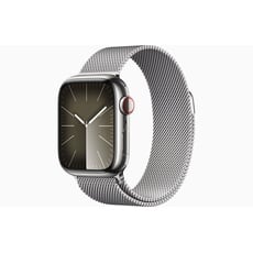 Apple Watch Series 9 GPS + Cellular 41mm - Silver Stainless Steel Case with Silver Milanese Loop