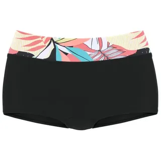 LASCANA ACTIVE Bikini-Hotpants »Layne« mit bedrucktem Bündchen, schwarz