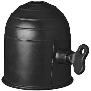 Anhängerkupplung Abdeckung, 50 mm Kunststoff Anhängerkupplung Schutzkappe Anhängerkupplung Kugelkopf für Anhänger PKW LKW RV (Kappe schwarz mit Schloss)
