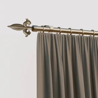 INDEKO »Genua« silber silberfarben L:250cm Ø:16mm, Eisen, Gardinenstangen, Gardinenstange