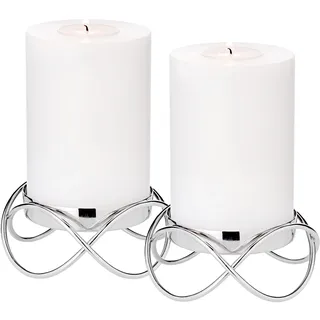 Edzard Kerzenständer-Set Bastia Edelstahl Silber