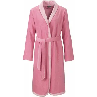 Damenbademantel EGERIA "Calea, ideal für Sauna & Spa, Hotelbademantel, Morgenmantel" Gr. XL, rosa, L:105cm, Walkfrottee, Hausmäntel, Damenbademantel, mit Schalkragen, farblich abgesetzt, 100 % Baumwolle