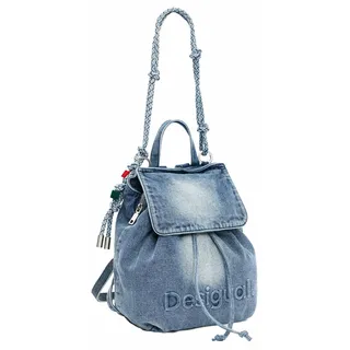 Desigual Rucksack Freizeitrucksack Half Logo Denim Mini Backpack Denim Raw blaugrau