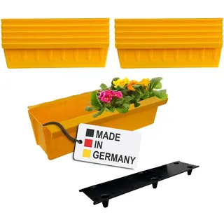 Paletten Blumenkasten 10er-Set Gelb Einsatz zum an- & Einhängen Pflanzkasten