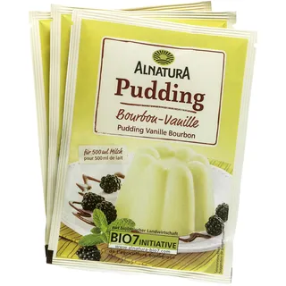 Alnatura Bio Pudding Vanille glutenfrei, 3 Beutel, 120g