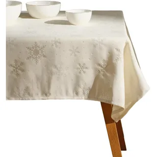 home&you Tischdecke Weihnachten Preciosita 150 x 220 cm, Ecru , Textil , 150x1x220 cm , Küchenmesser, Santokumesser