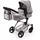 Kombi-Puppenwagen Vario grau inkl. Wickeltasche, grau,