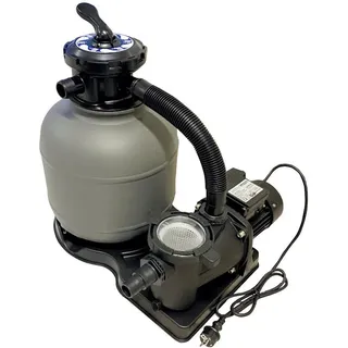 Sandfilterpumpe , Grau, Schwarz , Kunststoff , 41.2x54.5 cm , Freizeit & Co, Pools & Wasserspaß, Poolzubehör, Poolpumpen