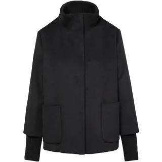 s.Oliver Damen 2156240 Wollmix-Jacke mit Rippbündchen, 9999 Schwarz, 44