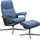 Stressless Relaxsessel Hocker Kaltschaum 82 x 102 x 72 cm Blau/Braun