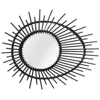 Kayoom Rattan Spiegel Aina 125 58 x 47 cm Schwarz