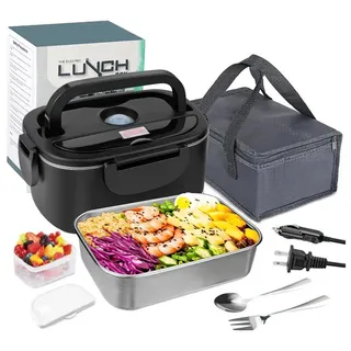 Elektrische Lunchbox, Tragbar, Intelligente Erwärmung, 1.5L 60W-Schwarz