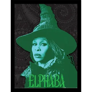 Pyramid International Offizieller Wicked 2 Sammlerdruck – (Elphaba Headshot) | Premium dekorative Kunst für Theaterliebhaber und Sammler | 30 cm x 40 cm gerahmtes Poster