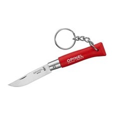 Opinel No 04 Messer mit Schlüsselanhänger - rot - One Size