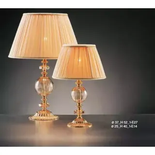 JV Möbel Luxus Art-déco Tischlampe Kristall Leuchter Neu - Beige