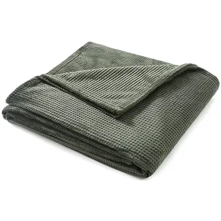 Bruno Banani Wohndecke »Shakira« Kuscheldecke mit Prägedruck, 150x200 cm, grün