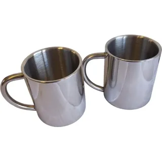 Haushalt International 2 Stück Edelstahl Thermobecher Becher Thermosbecher Kaffeebecher Isolierbecher Tassen