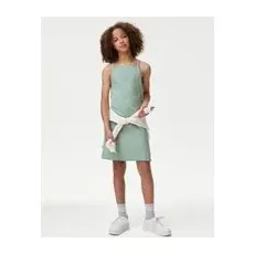 M&S Collection Kleid mit hohem Baumwollanteil (6-16 J.) - Green, Green, 9-10Y