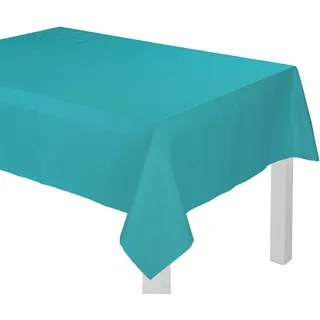 Tischdecke ADAM "Uni Collection" Gr. 1, blau (türkis), B:80cm L:80cm, Bio-Baumwolle, Tischdecken, Tischdecke, aus 100% Bio-Baumwolle