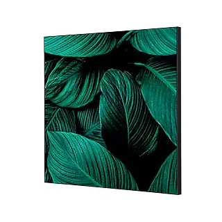 SHOWDOWN Textile Wanddekoration Botanische Blätter Mehrfarbig Aluminium