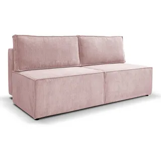 Kaiser Sofa, Schlafsofa mit Bettzeugfach compi Rosa,