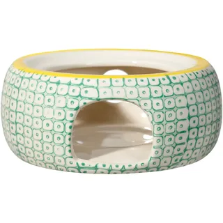 Bloomingville Stövchen Carla Retro Teewärmer Vintage Kannenwärmer ø 14,5 cm, grün, Keramik