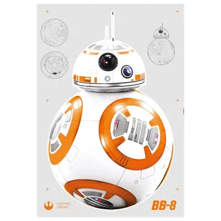 KOMAR "Star Wars BB-8 - Größe 100 x 70 cm", selbstklebend, Wandsticker, Kinderzimmer,