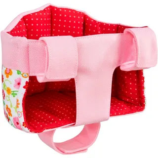 HABA Puppenfahrradsitz Blumenwiese rosa 1304109001